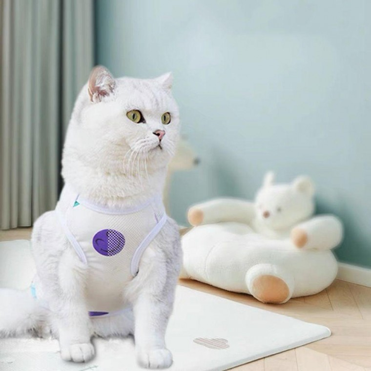 반련 동물 여름 고양이 티셔츠 강아지 메쉬 나시 L 여름옷 타입 원피스 반려 애견옷